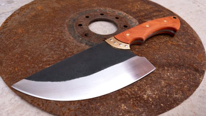 DIY Big Knife Made from Seeder Disc – Metal Craft